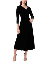 MSK V-Neck Beaded Midi Dress