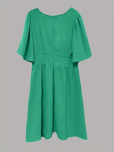 V-Neck Flutter Sleeve Summer Dress