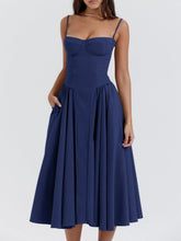 Sweetheart Neck Ruched Midi Dress