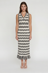 Jules Fringe Chevron Dress