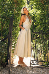 Mia Striped Midi Dress