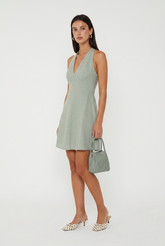 Seabreeze Linen V Neck Dress