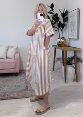Rounded Shirttail Hem Dress