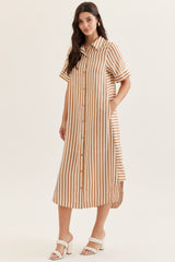 Rounded Shirttail Hem Dress