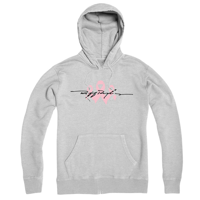 RR Signature Pink Ribbon Hoodie - Ash