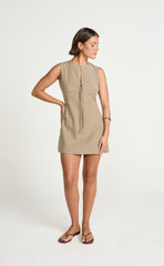 Caisey Mini Dress (Stone)
