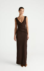 Cory Maxi Dress (Chocolate)