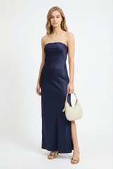 Landon Strapless Satin Dress