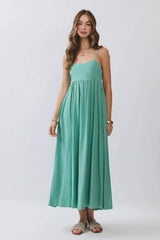 Low Back Tie Midi Dress