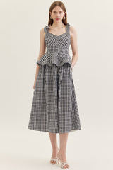 Gingham Midi Dress