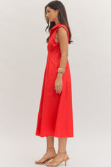 Girl Go Zipper Midi Dress