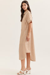 Rounded Shirttail Hem Dress