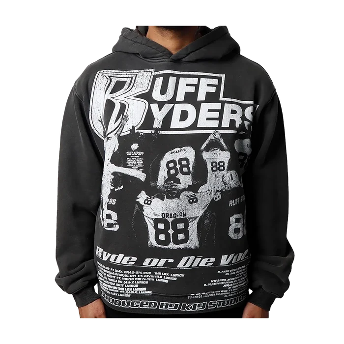 KIY Studios X Ruff Ryders "Ride or Die Vol.1" Black Hoodie