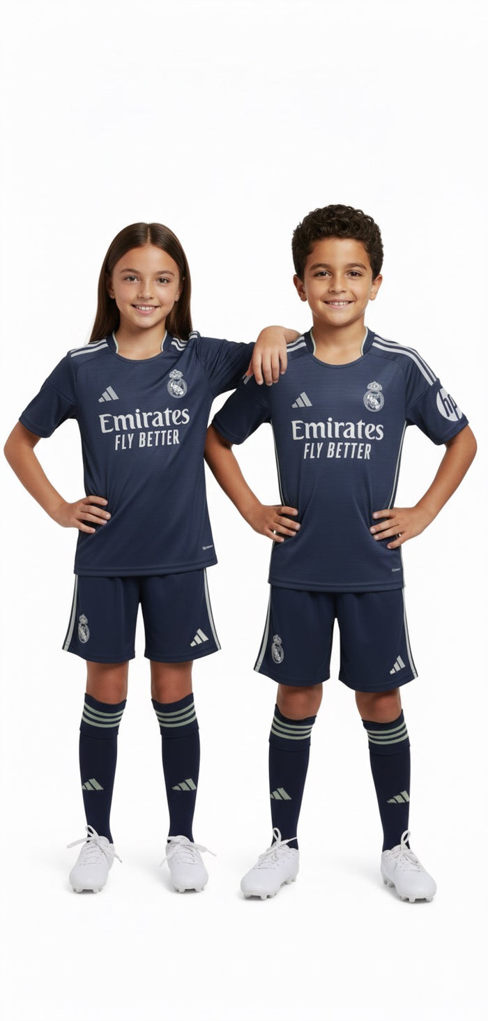 Real Madrid Kids Away Kit 2025/2026 – Stylish Official Design & Premium Quality imported kit